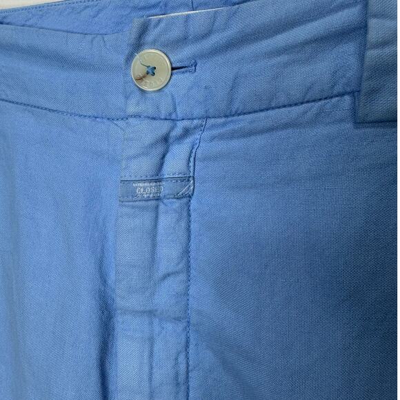 CLOSED Barton Wide Leg Linen Cotton High Rise Pants Blue Size 28 - Picture 5 of 9